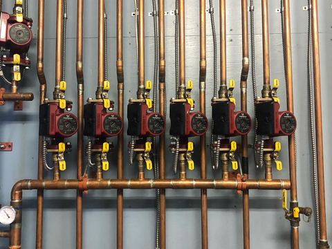 Home services technician on a job site