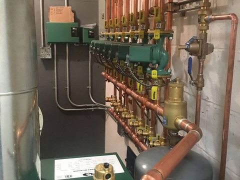 Home services technician on a job site